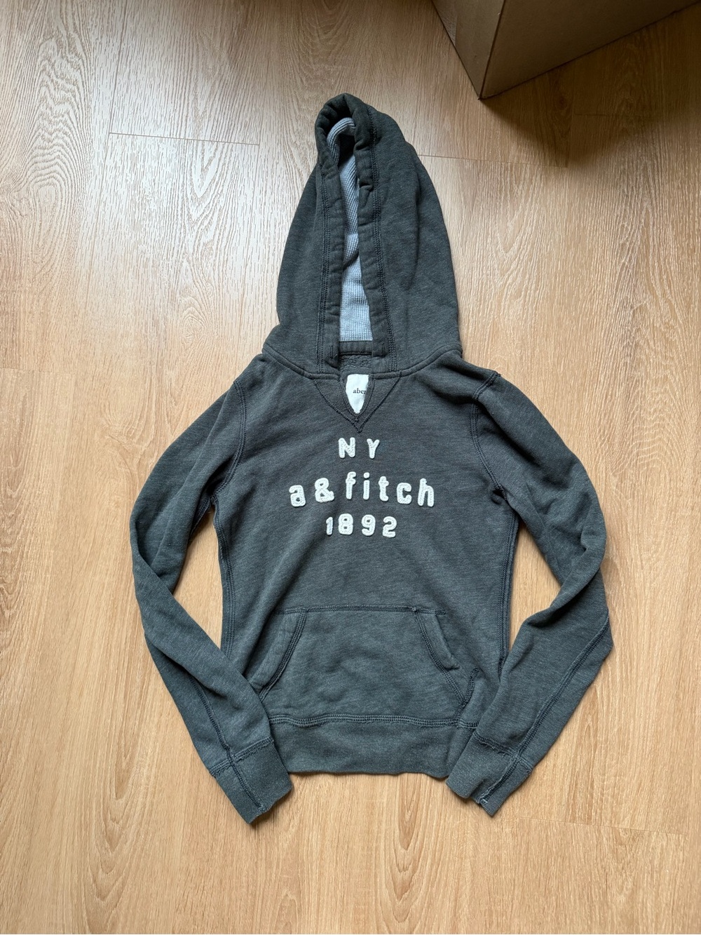 Abercrombie & Fitch Charcoal Gray Kids's Cowl Hoodie